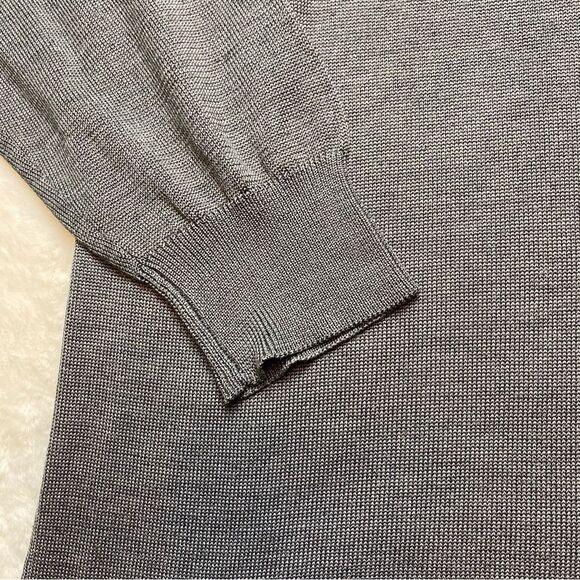 Johnston & Murphy Gray 100% Silk Knit Long Sleeve Pullover Size XL - Picture 6 of 9